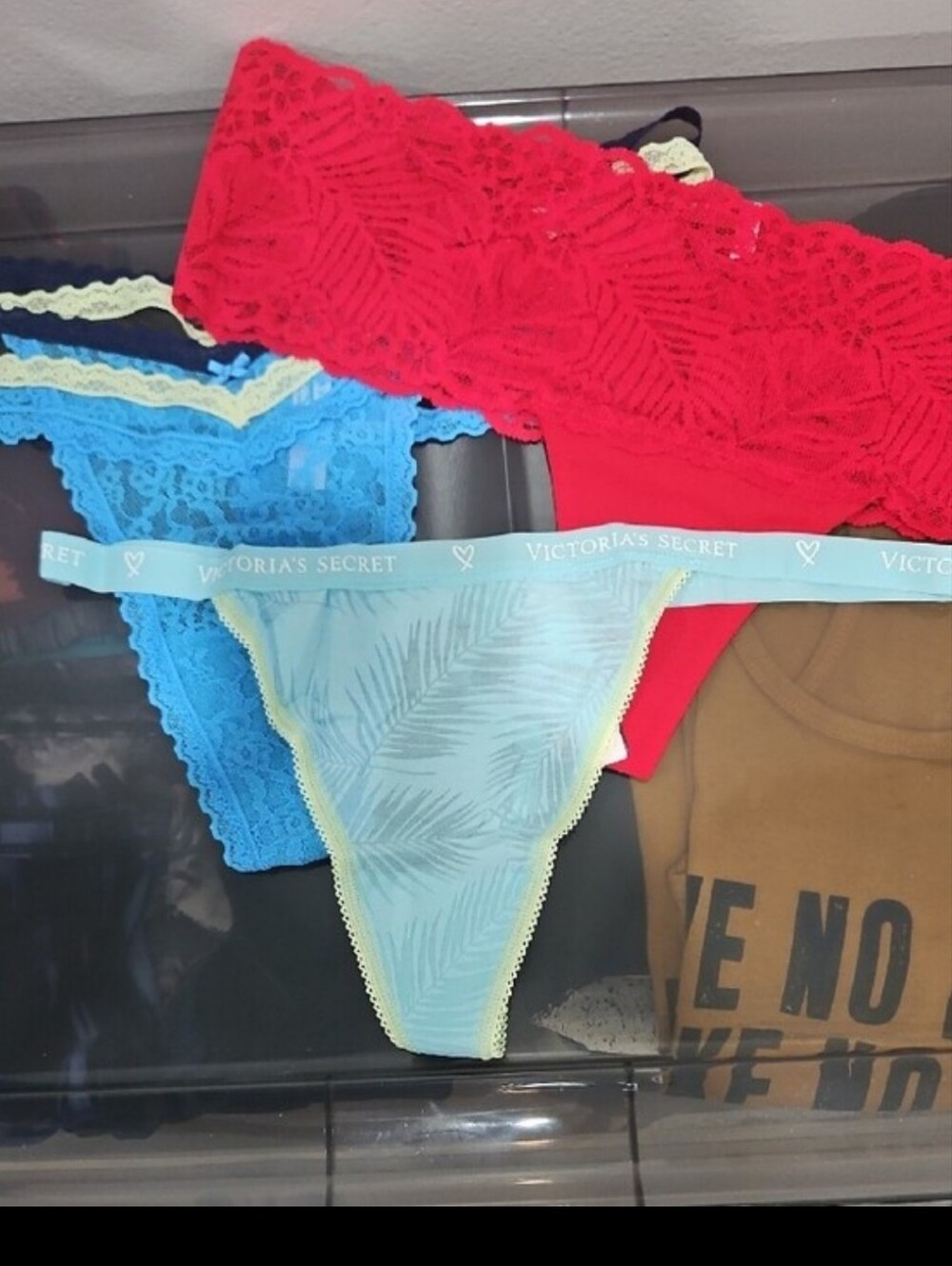 Vic Secret/Pink Women's 4 PAIR Bikini Thong Set